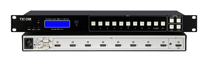 HDMI+A無縫自(zì)動切換器(qì)8進1出MAX0801ASHD